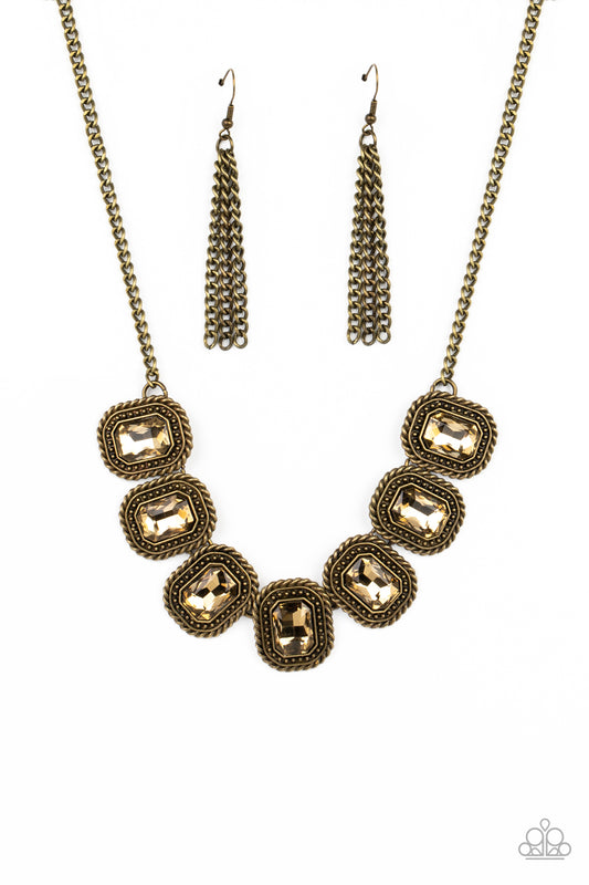 Paparazzi Necklaces - Iced Iron - Brass