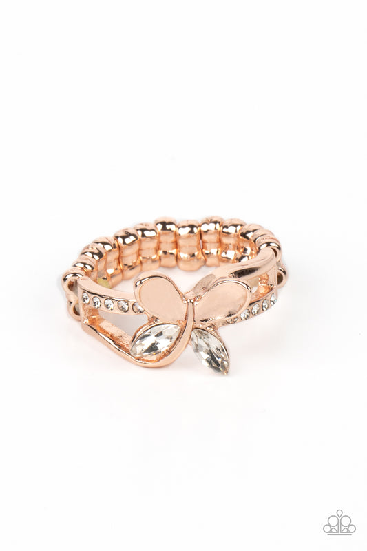 Paparazzi Rings - Fetching Flutter - Rose Gold