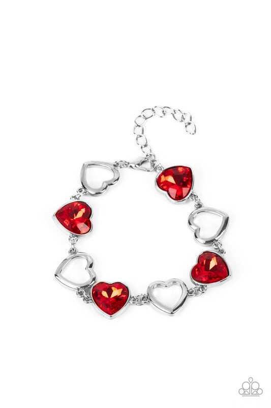 Paparazzi Bracelets - Sentimental Sweethearts - Red