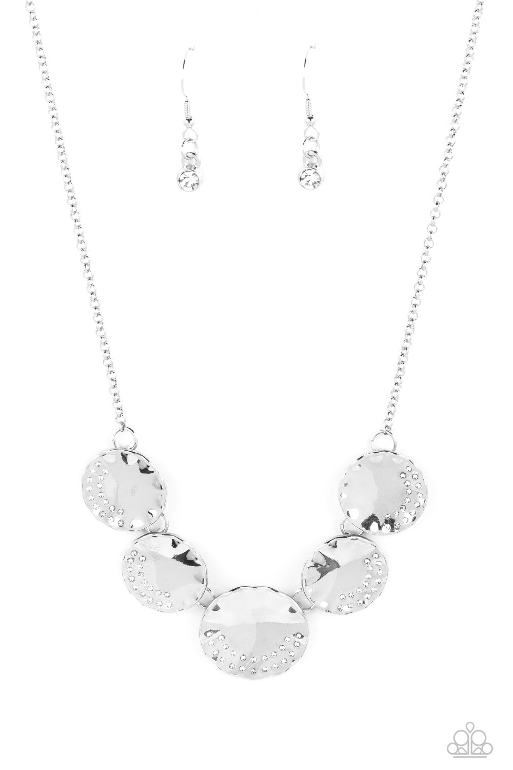 Paparazzi Necklaces - Swanky Shimmer - White