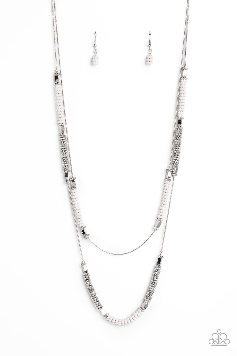 Paparazzi Necklaces -  Caviar Chic - White