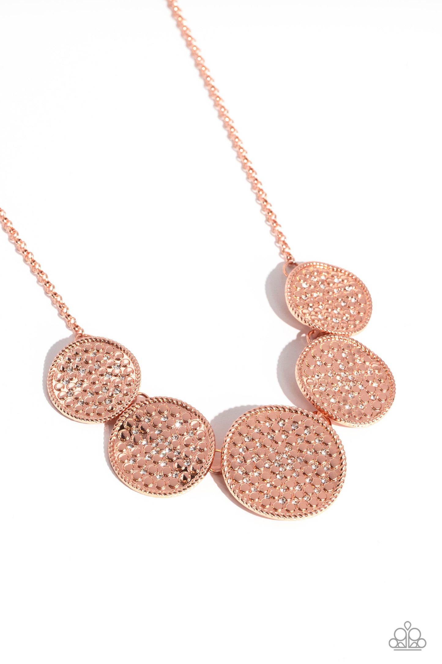 Paparazzi Necklaces - Medaled Mosaic - Copper