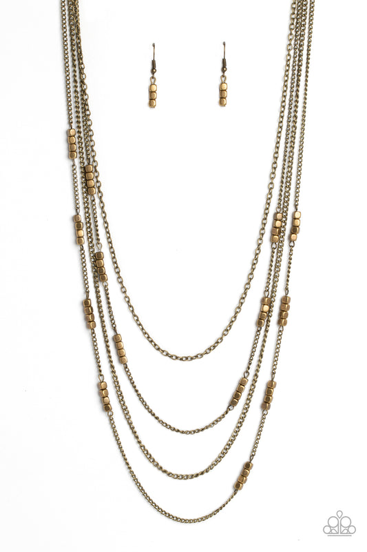 Paparazzi Necklaces - Metallic Monarch - Brass