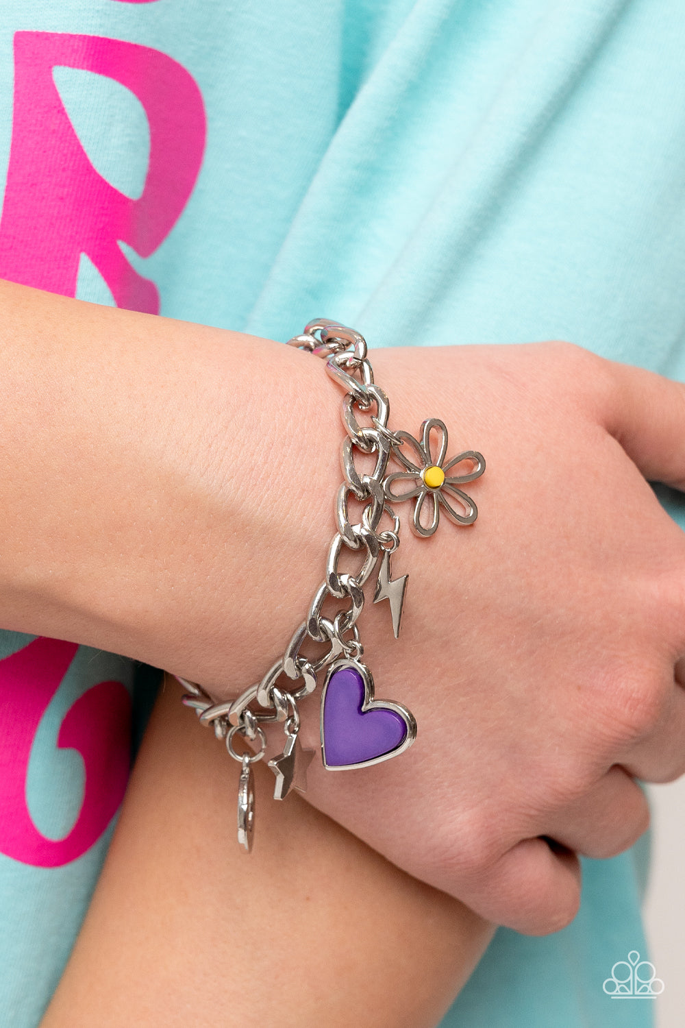 Paparazzi Bracelets - Turn Up the Charm - Purple