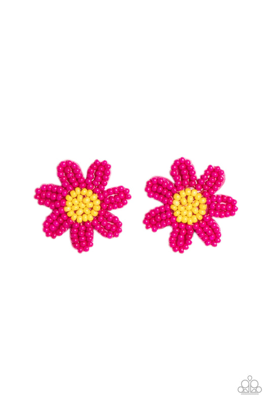 Paparazzi  Earrings - Sensational Seeds - Pink