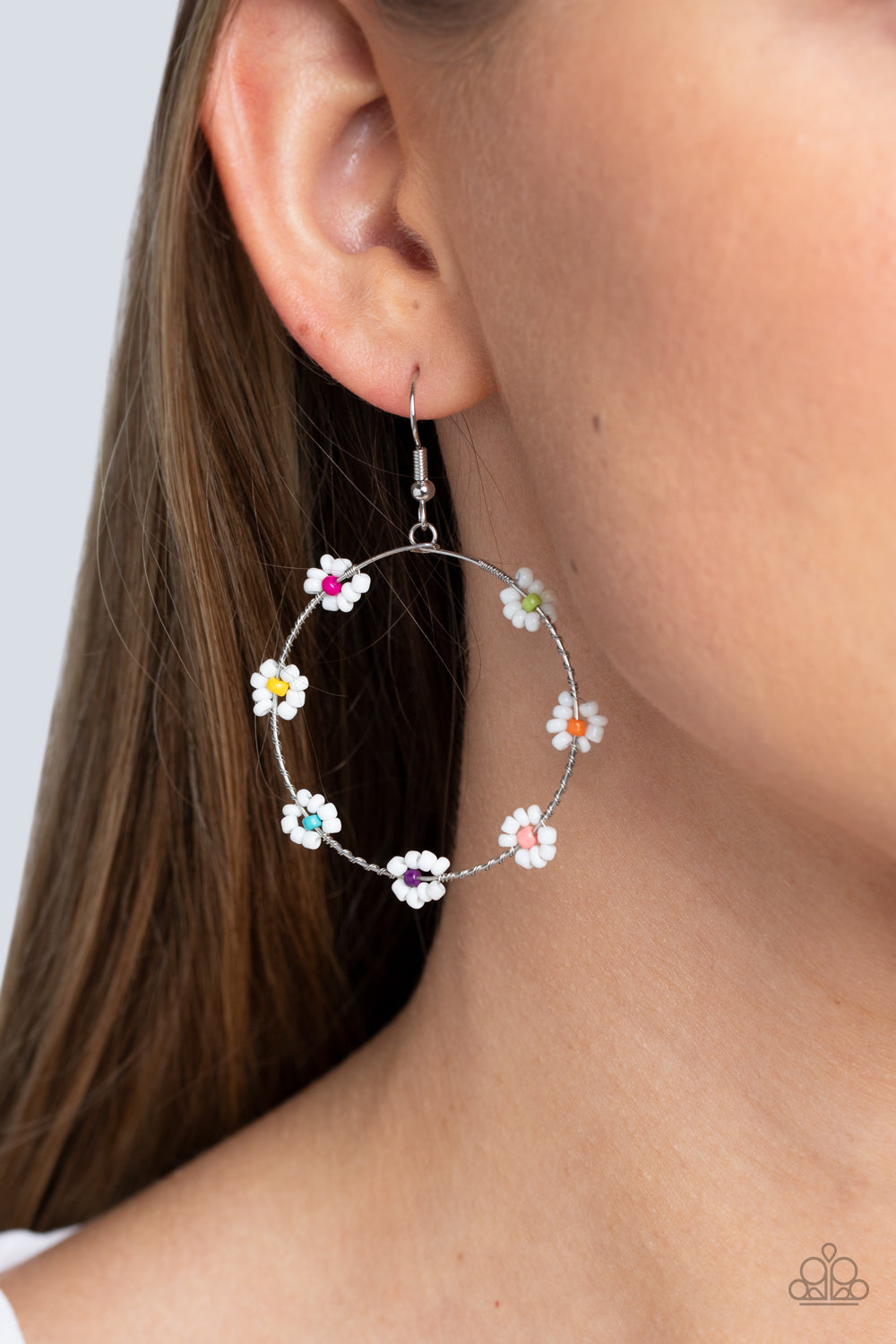 Paparazzi Earrings - Dainty Daisies - Multi