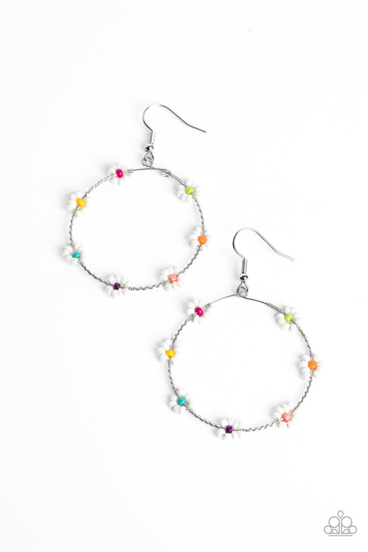 Paparazzi Earrings - Dainty Daisies - Multi