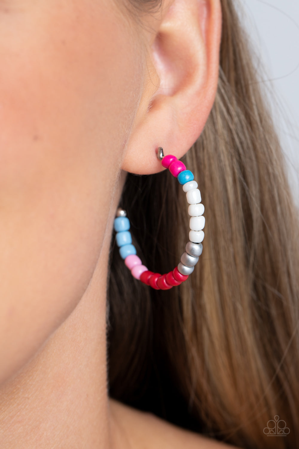 Paparazzi Earrings - Multicolored Mambo - Pink Multi