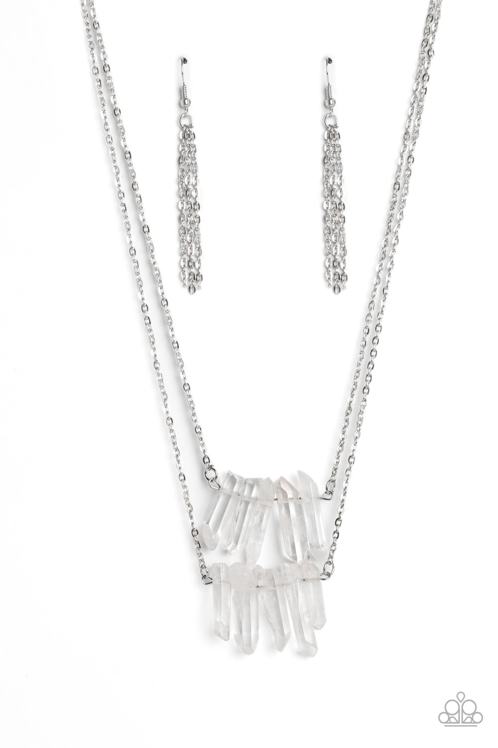 Paparazzi Necklaces - Crystal Catwalk - White