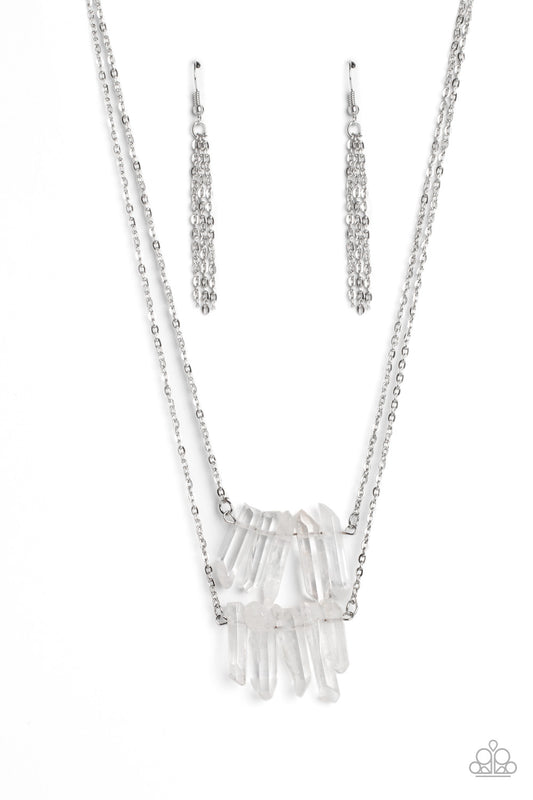 Paparazzi Necklaces - Crystal Catwalk - White