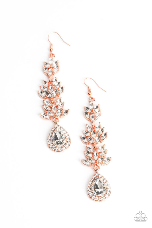 Paparazzi Earrings - Water Lily Whimsy - Copper