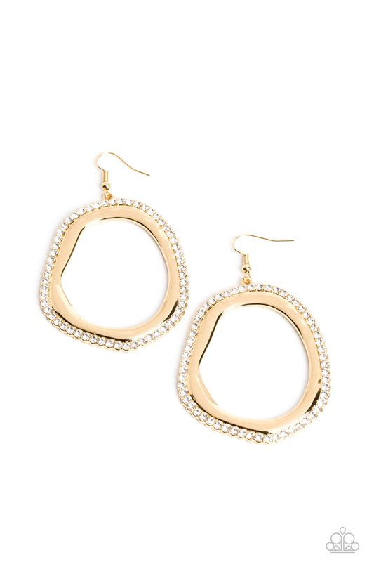 Paparazzi Earrings - Scintillating Shareholder - Gold