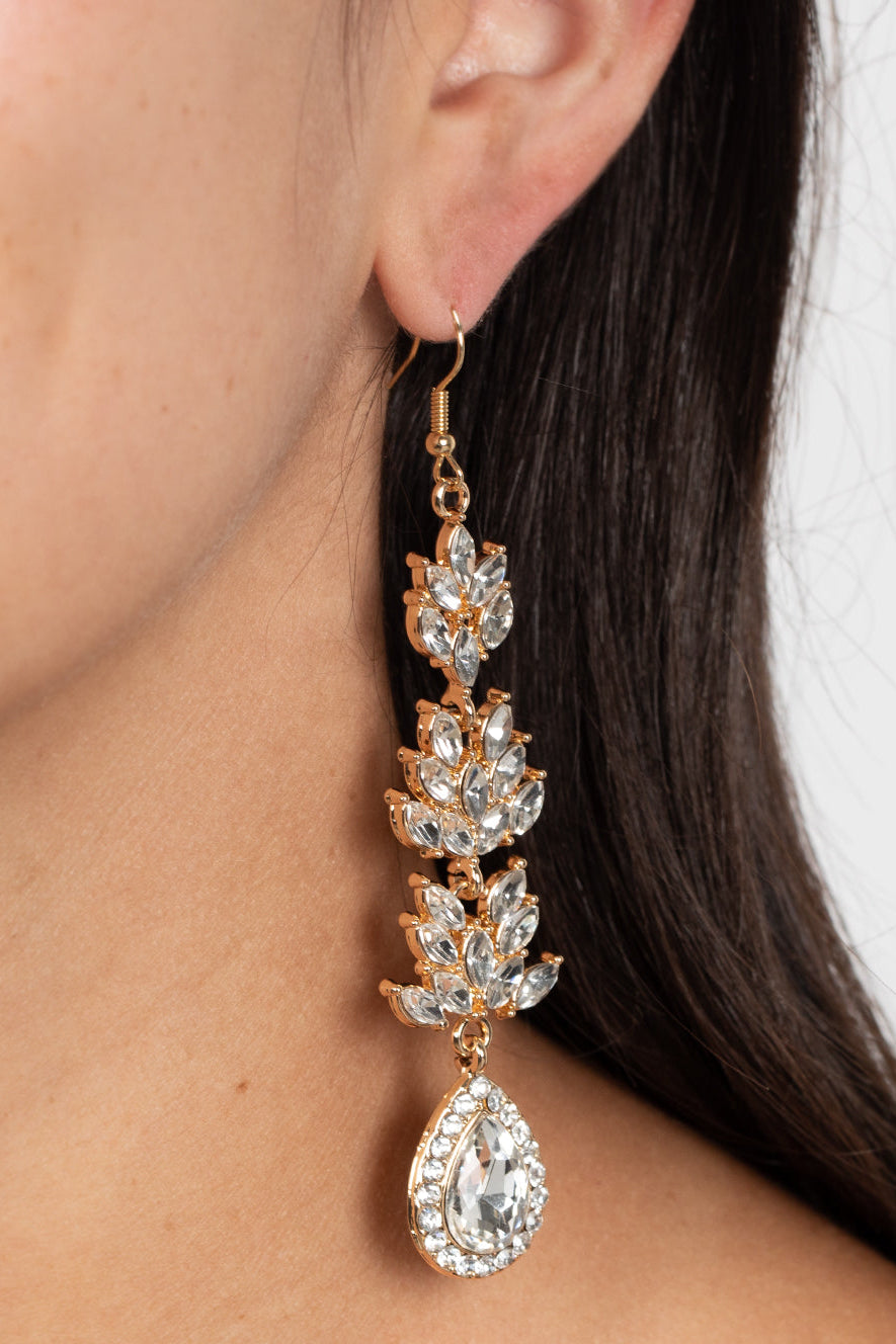 Paparazzi Earrings - Water Lily Whimsy - Gold