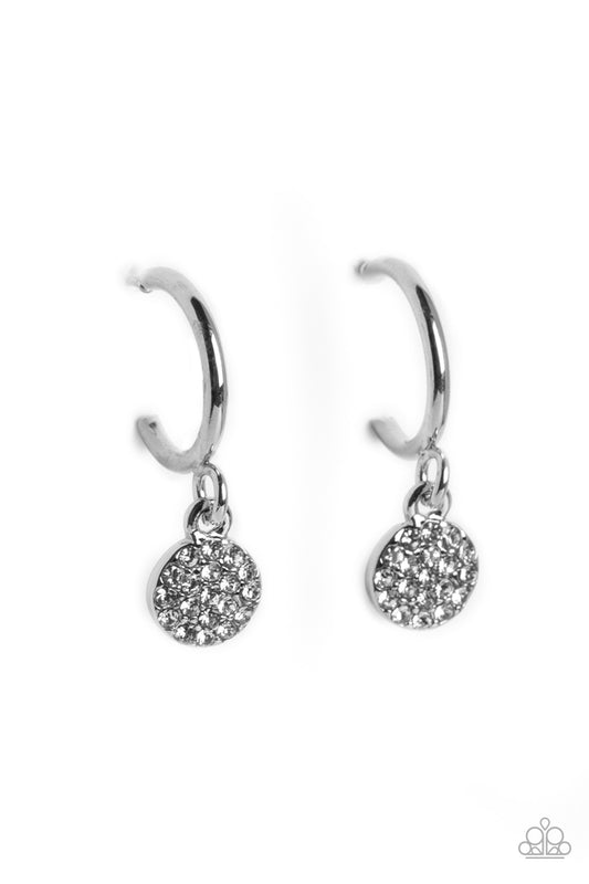 Paparazzi Earrings - Bodacious Ballroom - White