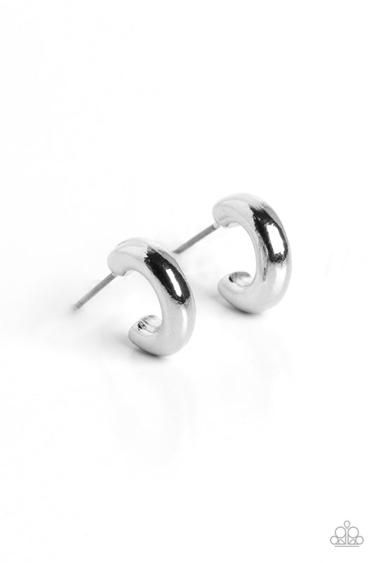 Paparazzi Earrings - Catwalk Curls - Silver