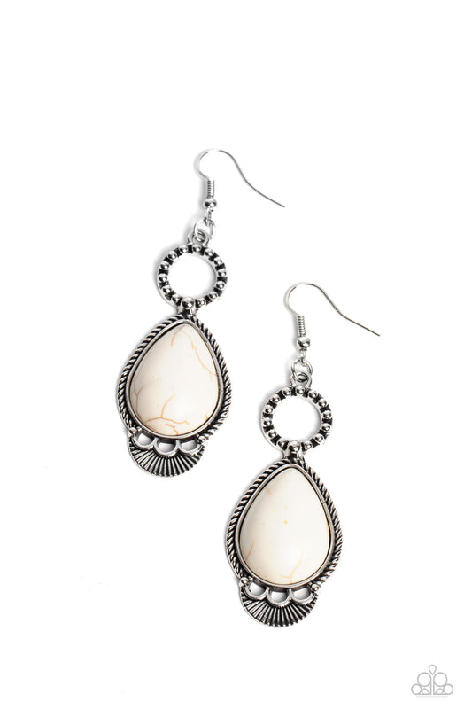 Paparazzi Earrings - River Cruzin’ - White
