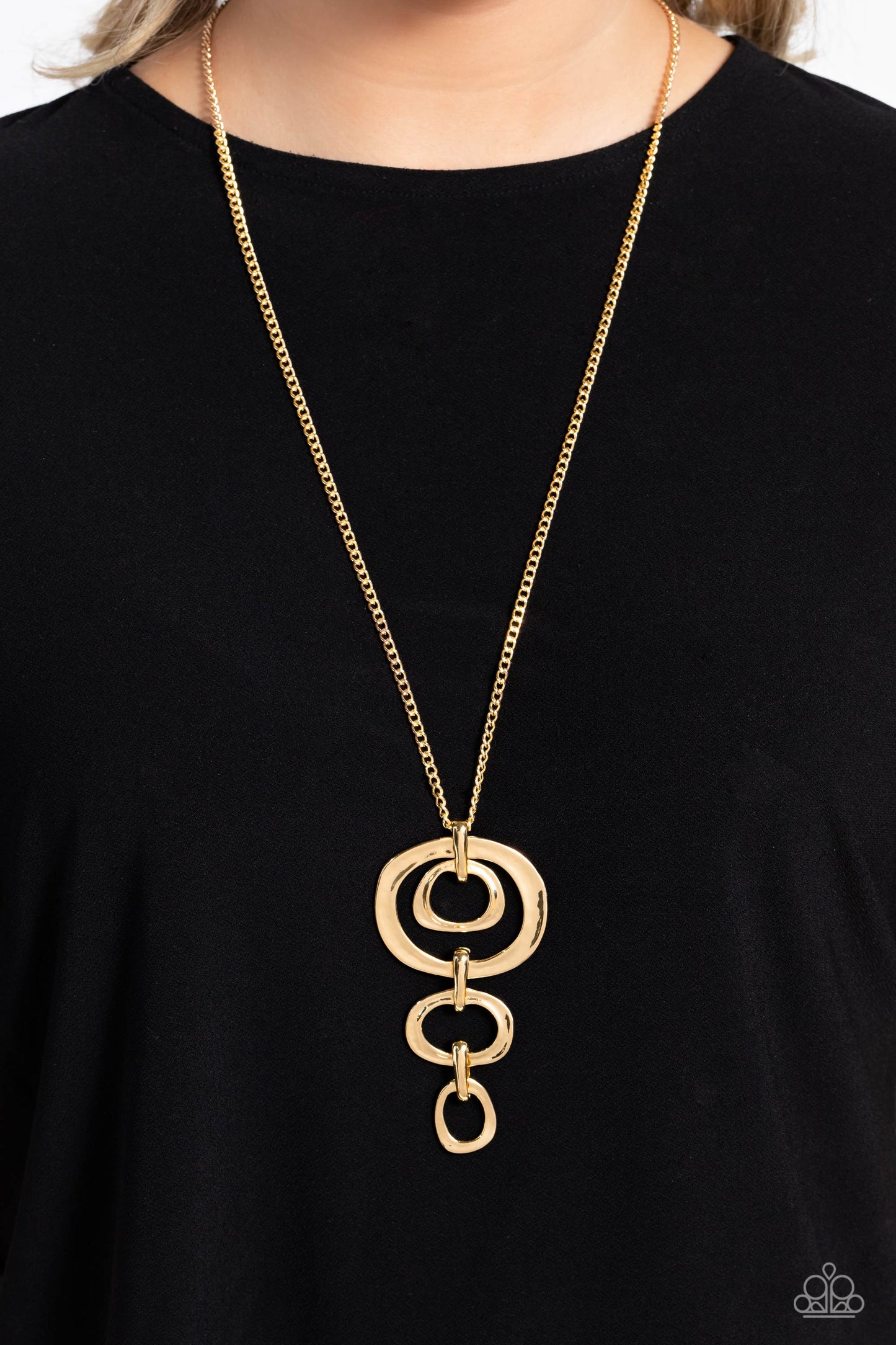 Paparazzi Necklaces - Tranquil Trickle - Gold