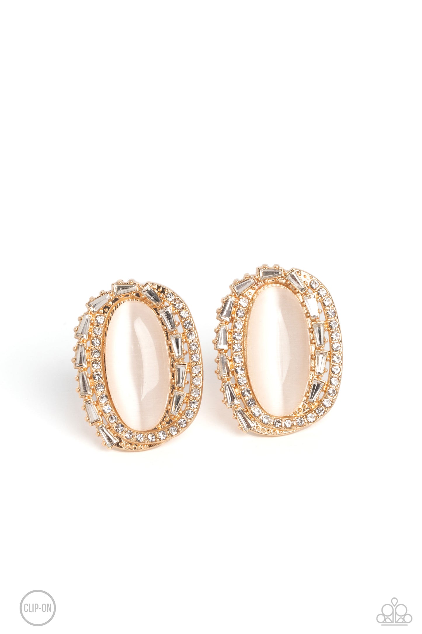 Paparazzi Earrings - Shimmery Statement - Gold