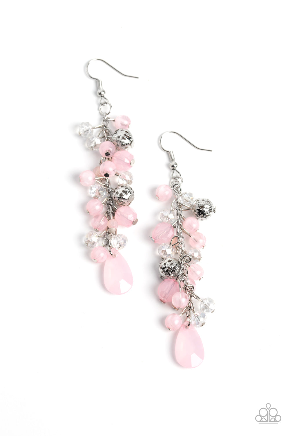 Paparazzi Earrings - Cheeky Cascade - Pink