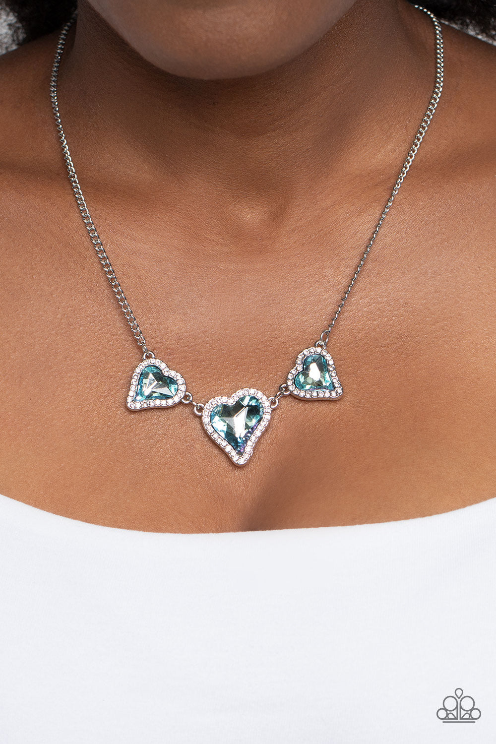 Paparazzi Necklaces - State of the HEART - Blue