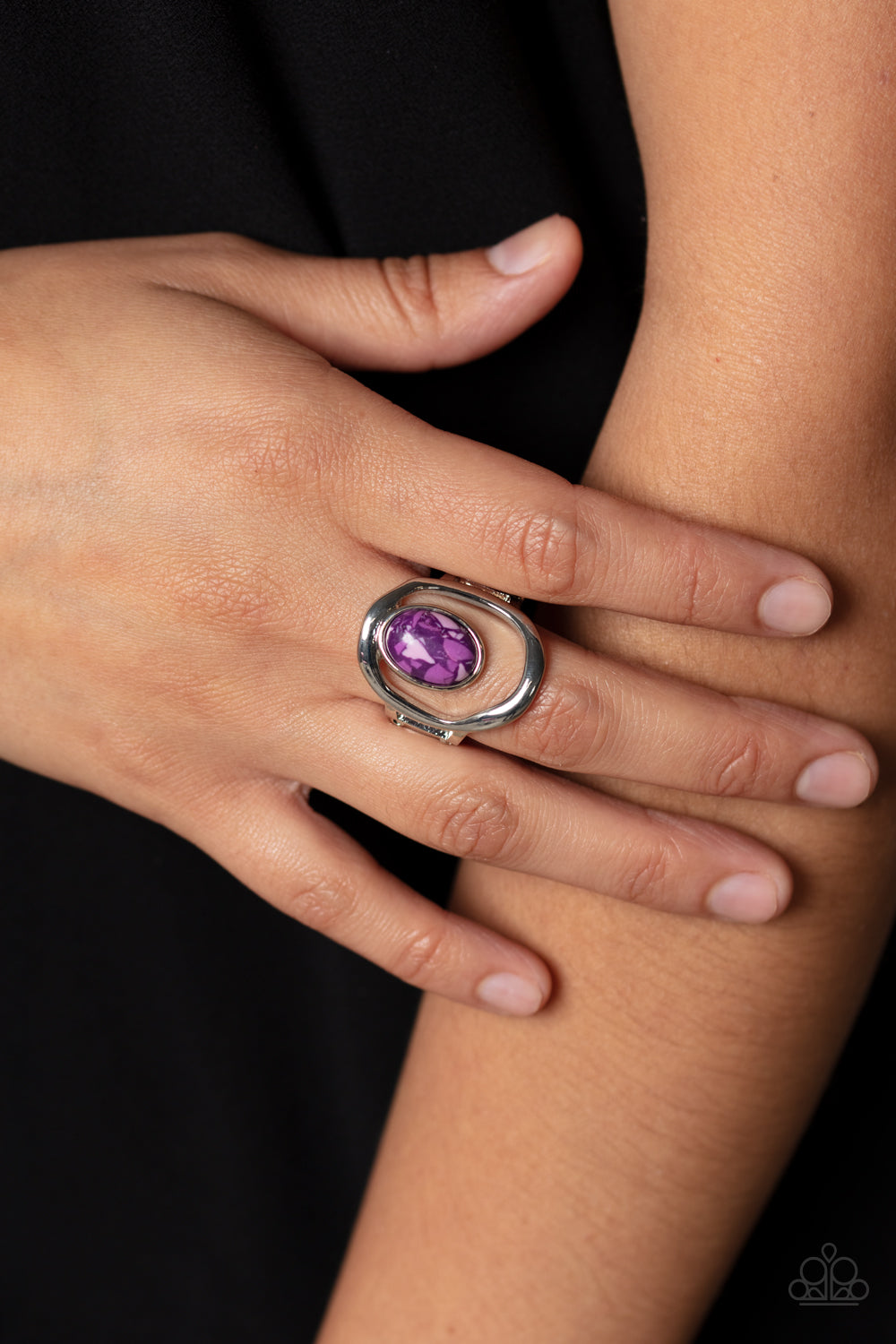 Paparazzi Rings - Marble Masterpiece - Purple