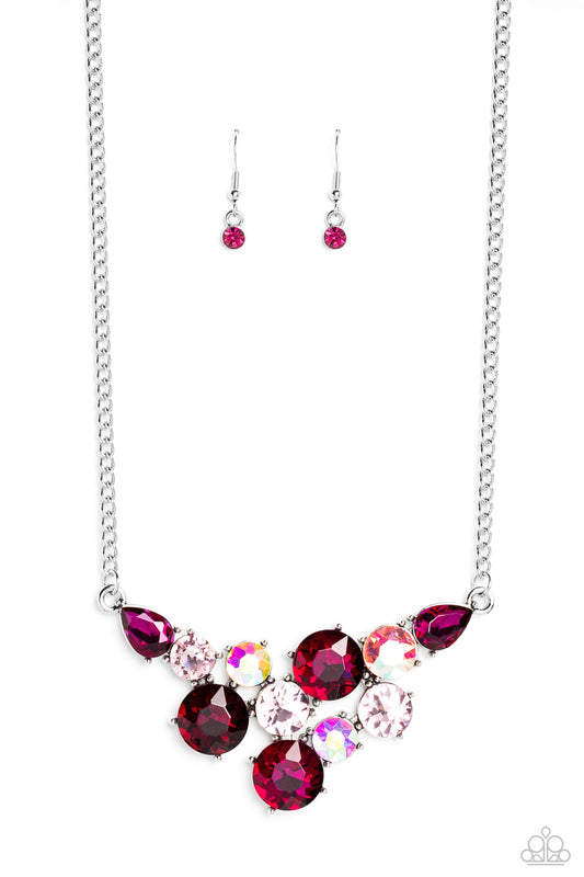 Paparazzi Necklaces - Round Royalty - Pink