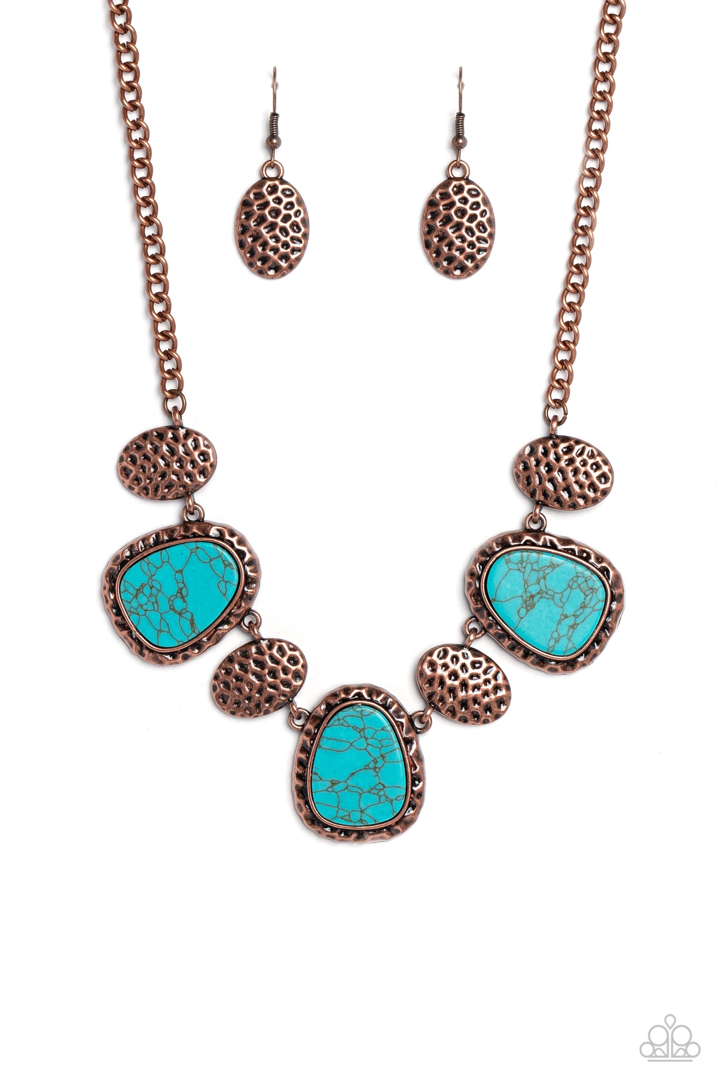 Paparazzi Necklaces - Badlands Border - Copper