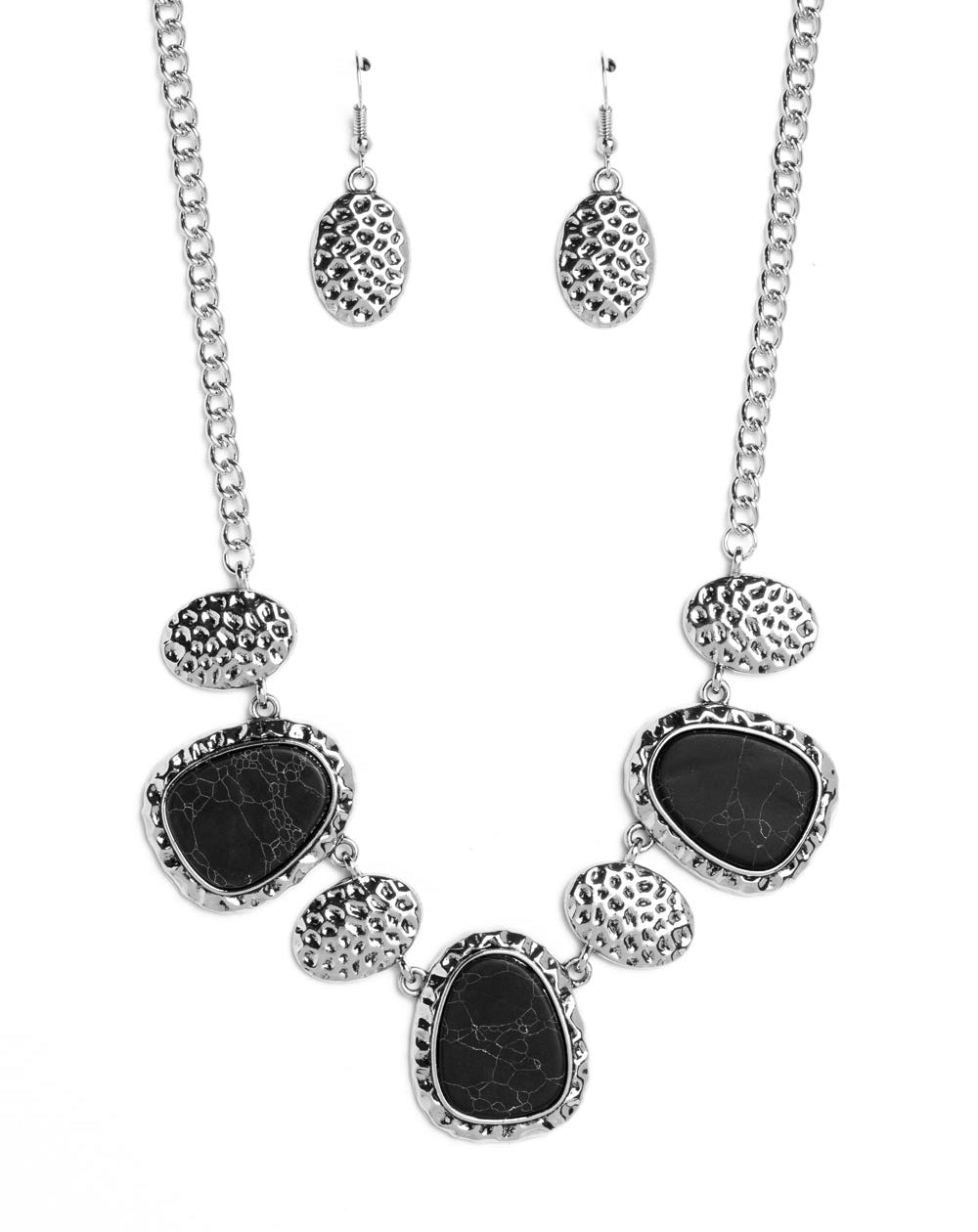 Paparazzi Necklaces - Badlands Border - Black