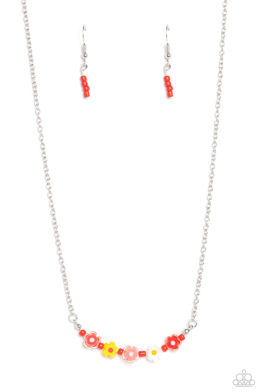 Paparazzi Necklaces - BOUQUET We Go - Red