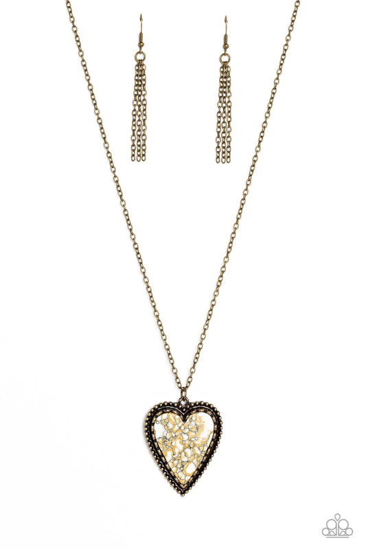Paparazzi Necklaces - Stony Summer - Brass