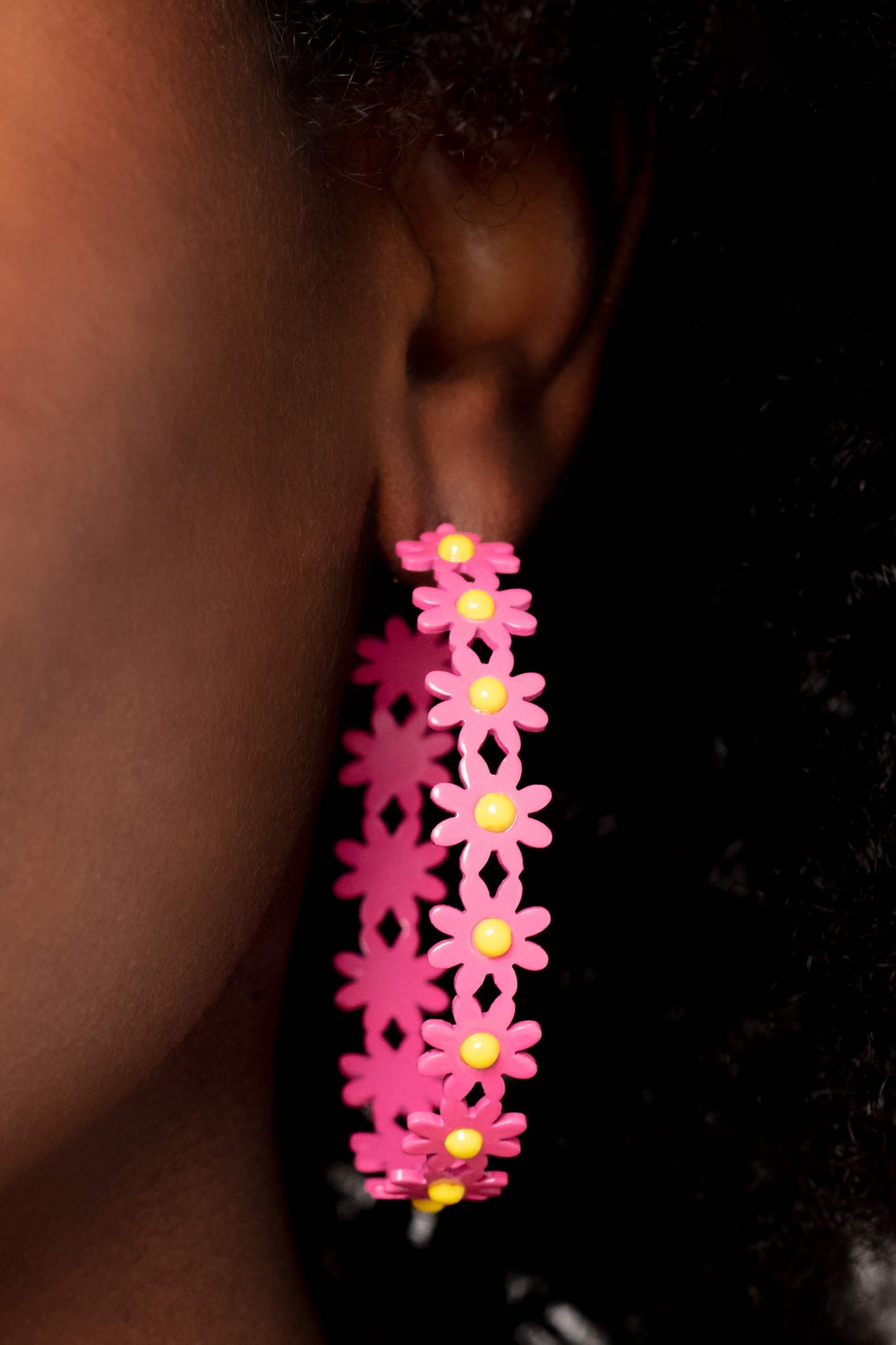 Paparazzi Earrings - Daisy Disposition - Pink