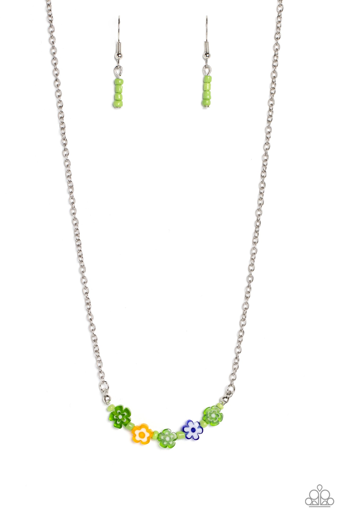 Paparazzi Necklaces - BOUQUET We Go - Green