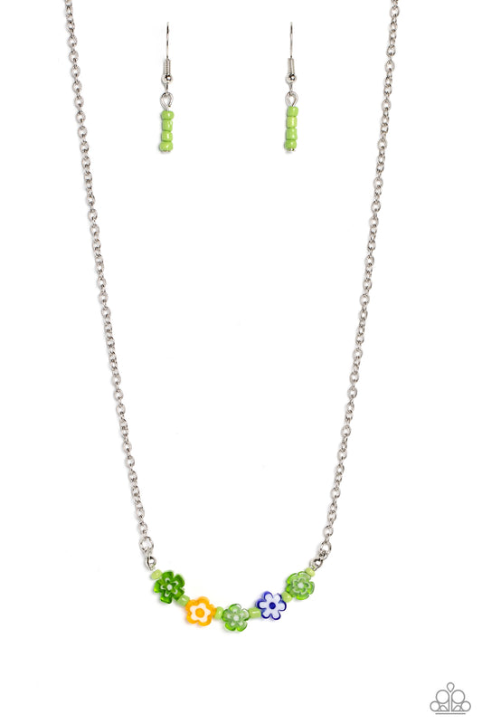 Paparazzi Necklaces - BOUQUET We Go - Green