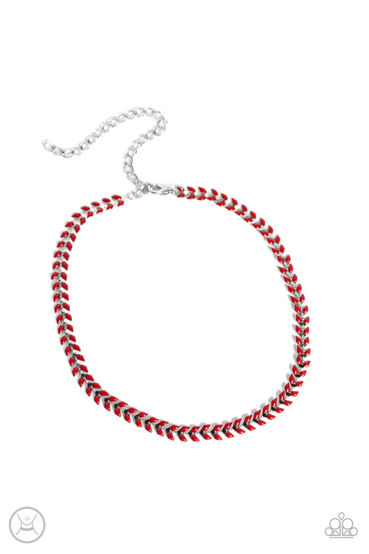 Paparazzi Necklaces - Grecian Grace - Red