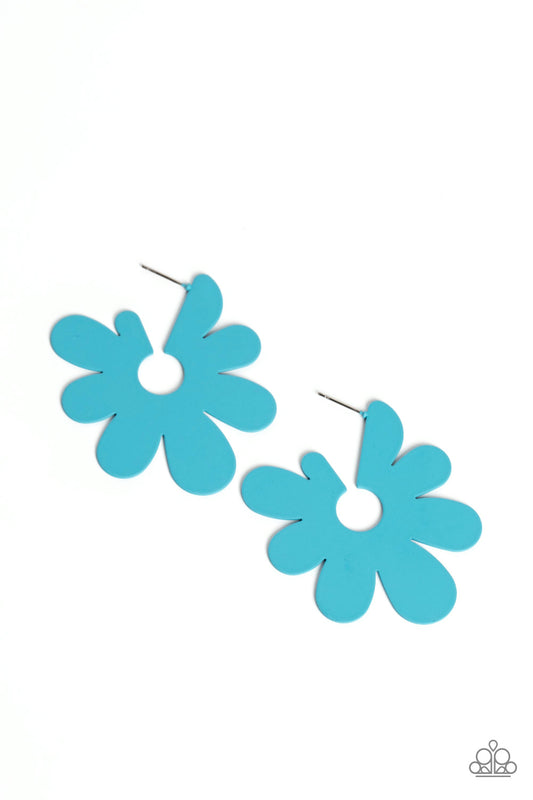 Paparazzi Earrings - Flower Power Fantasy - Blue