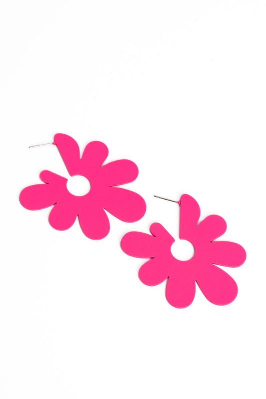 Paparazzi Earrings - Flower Power Fantasy - Pink