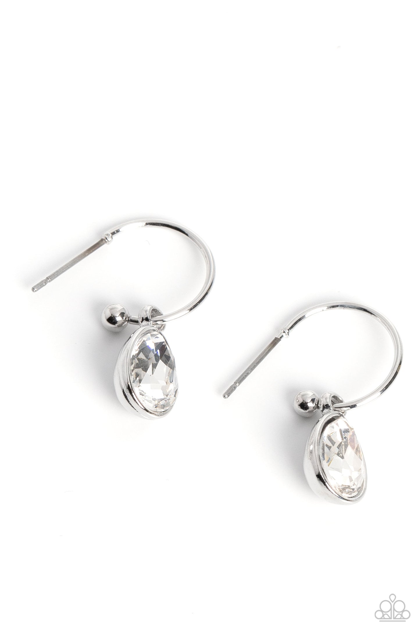 Paparazzi Earrings - Teardrop Tassel - White