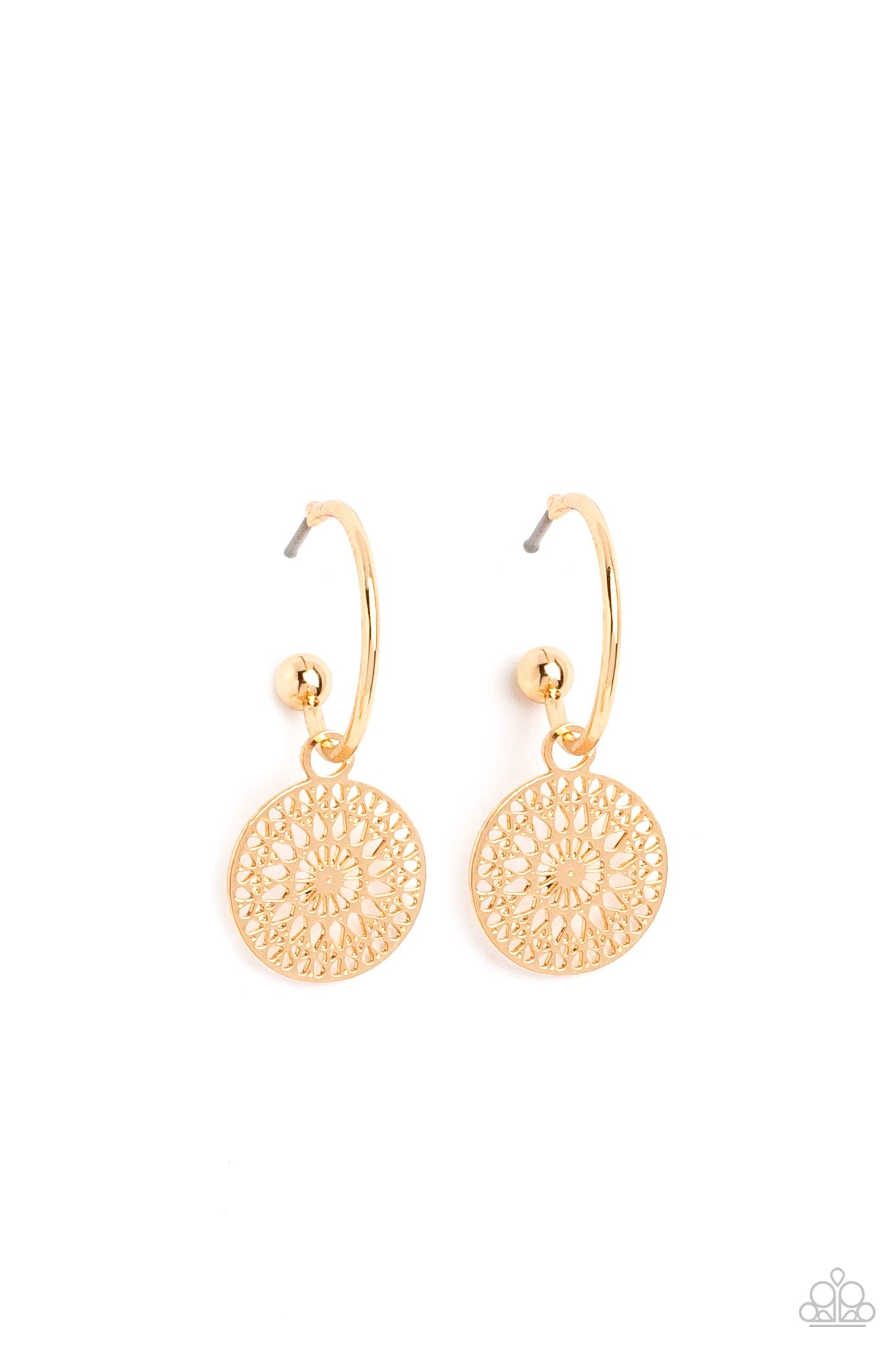 Paparazzi Earrings - Mandala Maiden - Gold