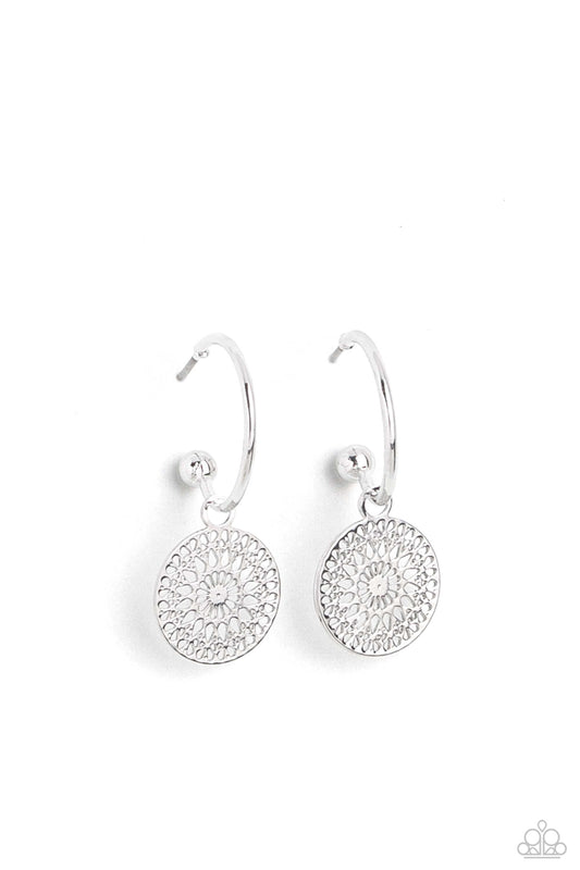 Paparazzi Earrings - Mandala Maiden - Silver