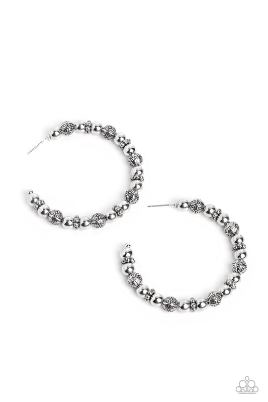 Paparazzi Earrings - Rebuilt Ruins - Silver - Hoops