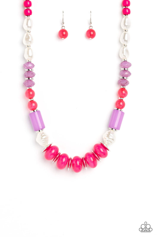 Paparazzi Necklaces - A SHEEN Slate - Pink