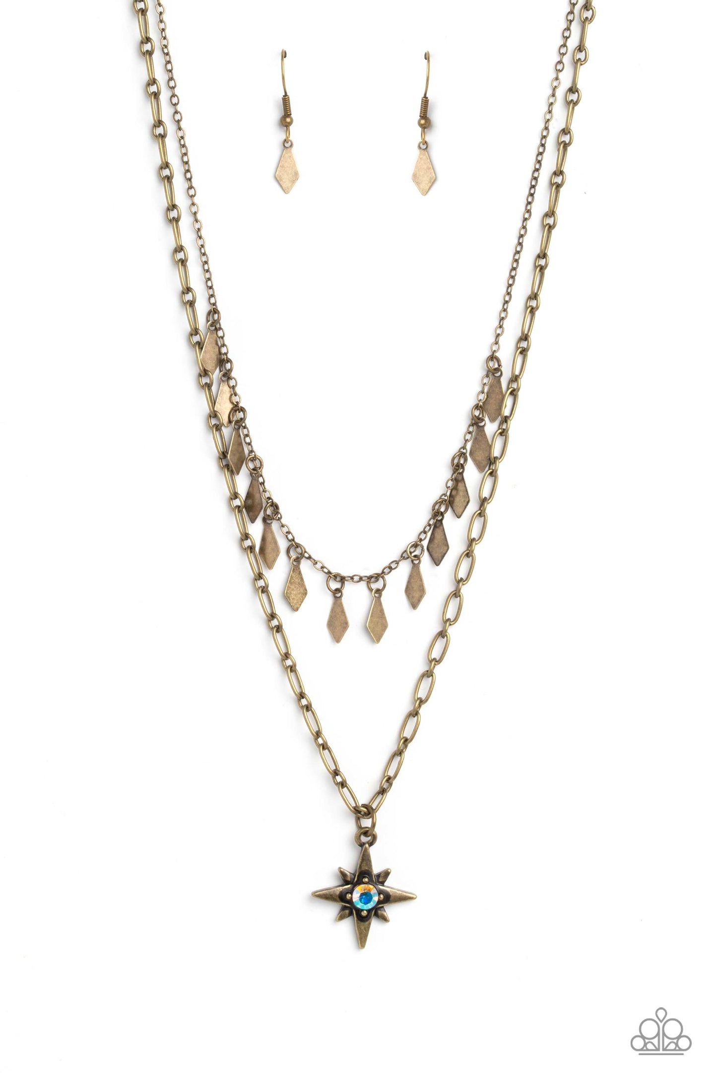 Paparazzi Necklaces - The Second Star To The LIGHT - Brass