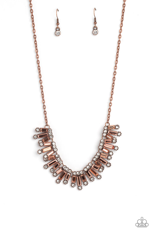 Paparazzi Necklaces - Sunburst Season - Copper