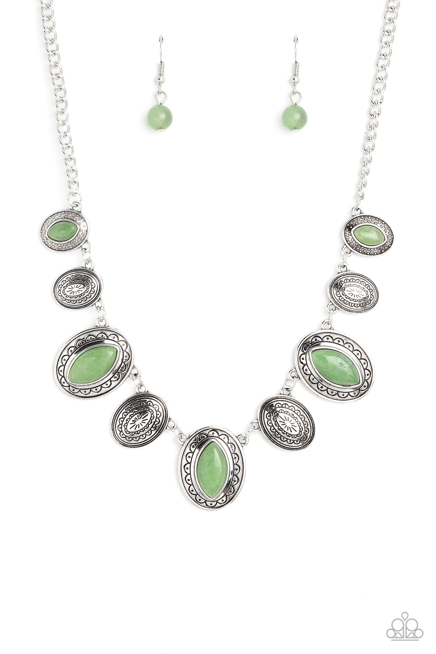 Paparazzi Necklaces - Textured Trailblazer - Green