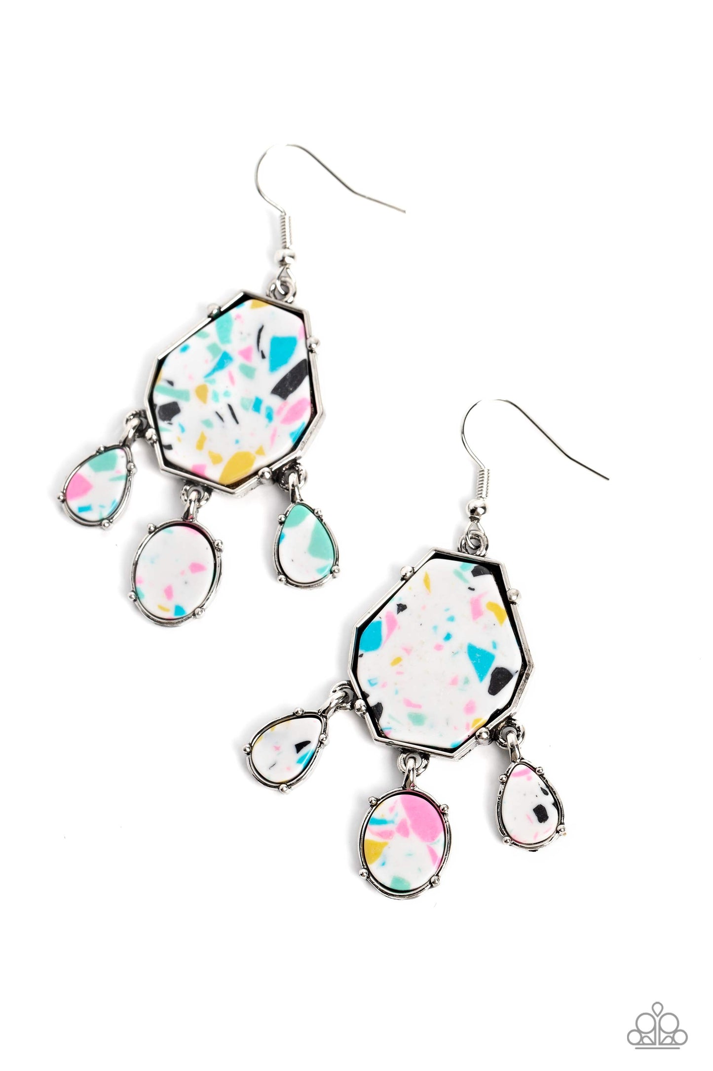 Paparazzi Earrings - Organic Optimism - White