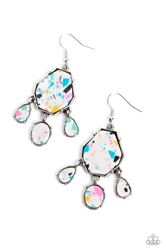 Paparazzi Earrings - Organic Optimism - White