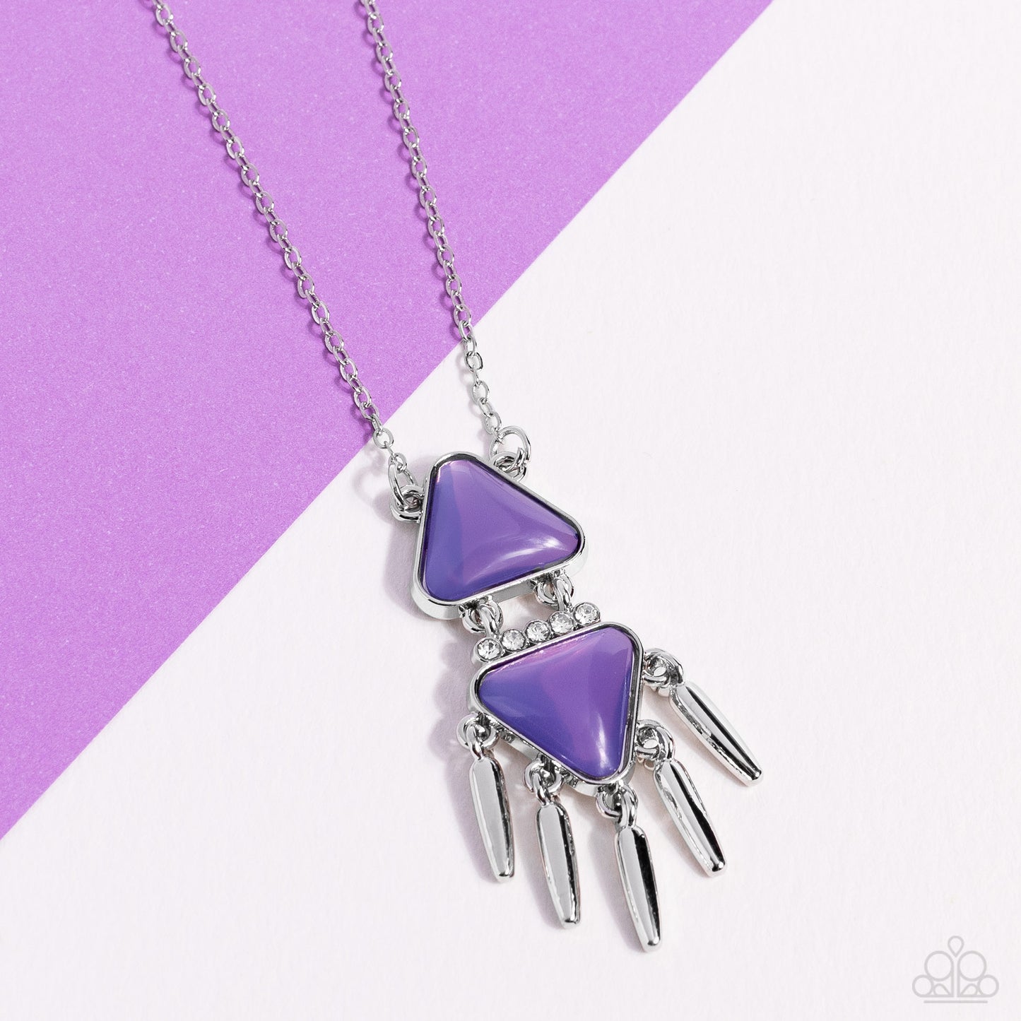 Paparazzi Necklaces - Under the FRINGE - Purple