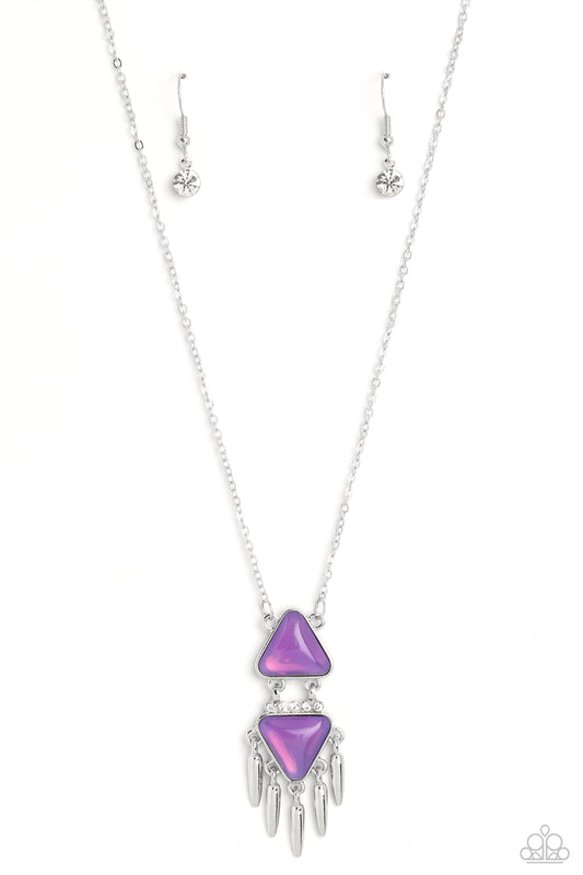 Paparazzi Necklaces - Under the FRINGE - Purple