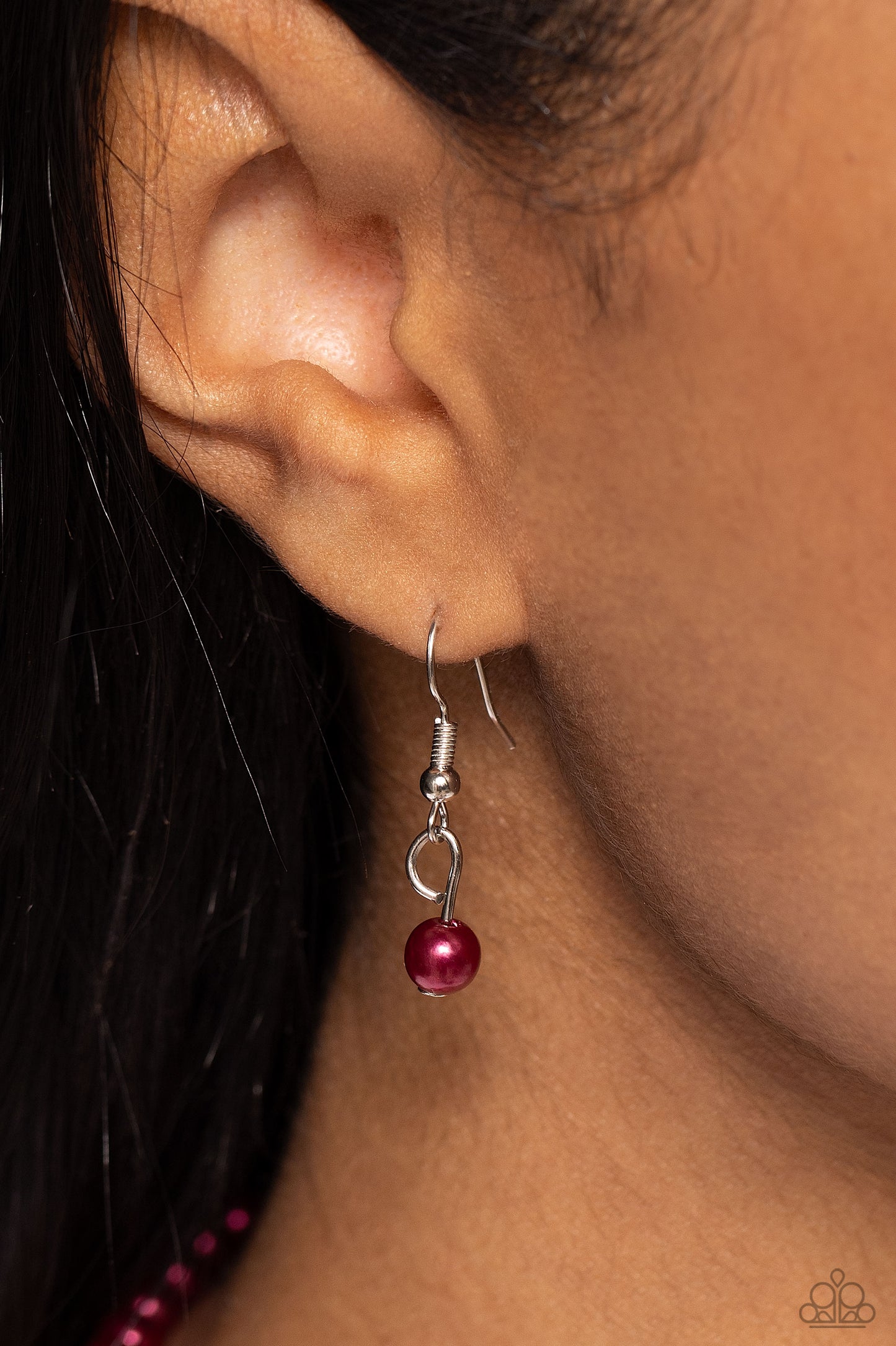 Paparazzi Necklaces - Pampered Pearls - Red