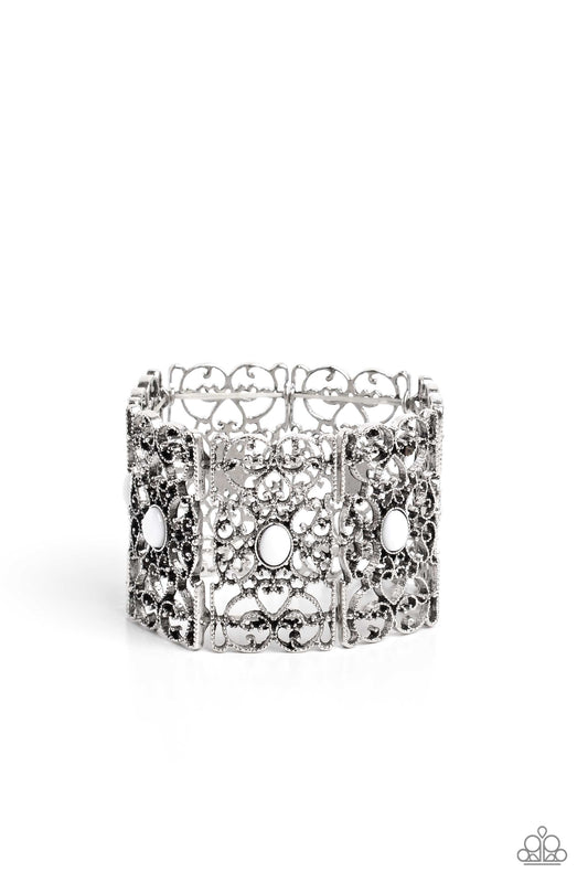 Paparazzi Bracelets - Fairest Filigree - White